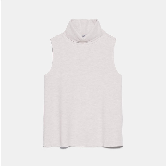 Zara Oatmeal Sleeveless Turtleneck - Picture 5 of 6